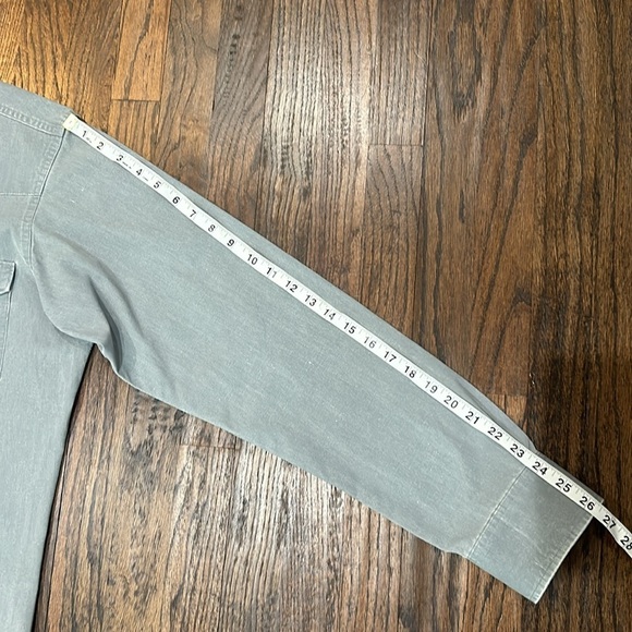 Vintage 90’s Wrangler Brushpopper Western Button Down Gray Shirt 15 1/2 x 35 - Picture 10 of 13